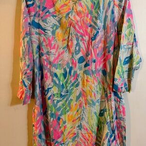 Lilly Pulitzer Colorful Abstract Midi Dress